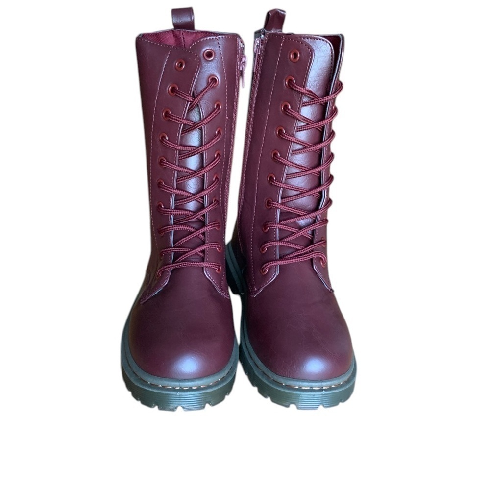 Charming Lady military style lace up boots